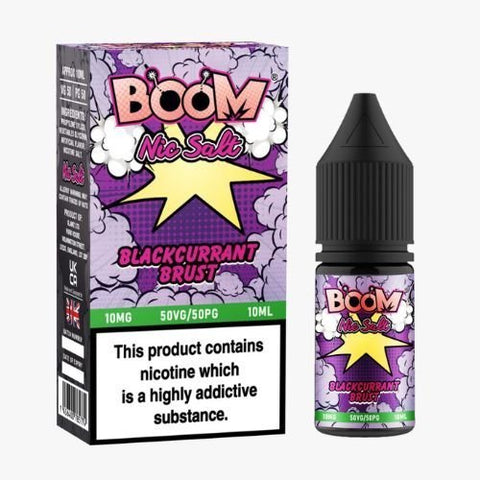 Buy cheapest online Boom Nic Salt 10ml E-Liquids - Pack Of 5 Blackcurrant Burst at lowest price in uk