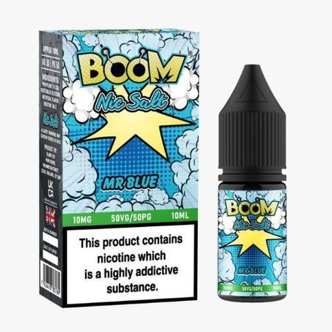 Buy cheapest online Boom Nic Salt 10ml E-Liquids - Pack Of 5 Mr Blue at lowest price in uk