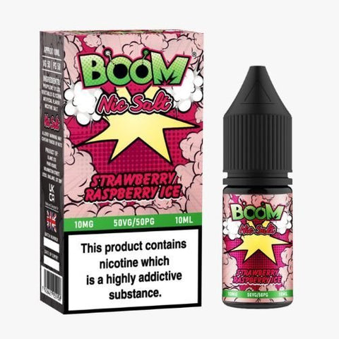 Buy cheapest online Boom Nic Salt 10ml E-Liquids - Pack Of 5 Strawberry Raspberry Ice at lowest price in uk