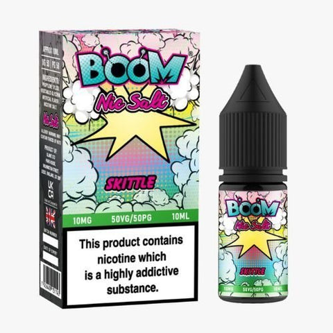 Buy cheapest online Boom Nic Salt 10ml E-Liquids - Pack Of 5 Rainbow at lowest price in uk