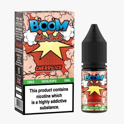 Buy cheapest online Boom Nic Salt 10ml E-Liquids - Pack Of 5 Cherry Ice at lowest price in uk