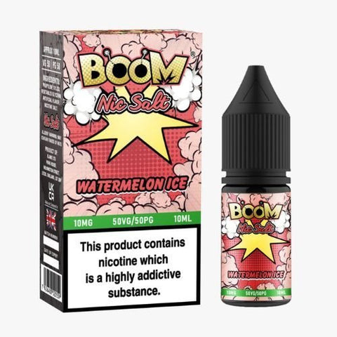 Buy cheapest online Boom Nic Salt 10ml E-Liquids - Pack Of 5 Watermelon Ice at lowest price in uk