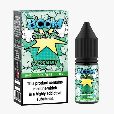 Buy cheapest online Boom Nic Salt 10ml E-Liquids - Pack Of 5 Fresh Mint at lowest price in uk