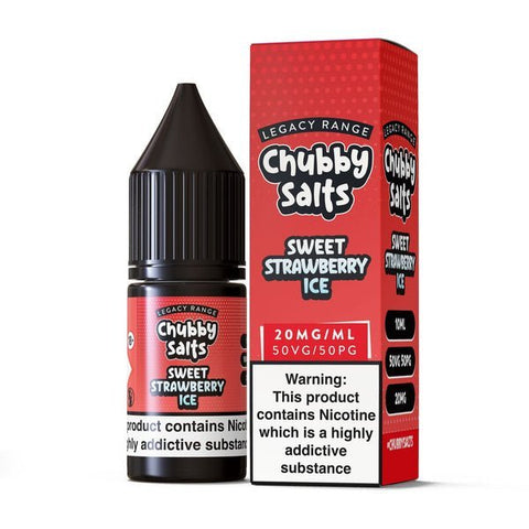 Buy cheapest online Chubby Salts Nic Salts-10ml- E-Liquid- Box of 10 Sweet Strawberry Ice at lowest price in uk