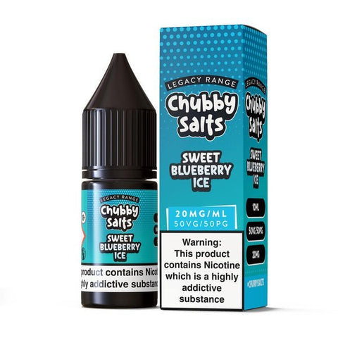 Buy cheapest online Chubby Salts Nic Salts-10ml- E-Liquid- Box of 10 Sweet Blueberry Ice at lowest price in uk