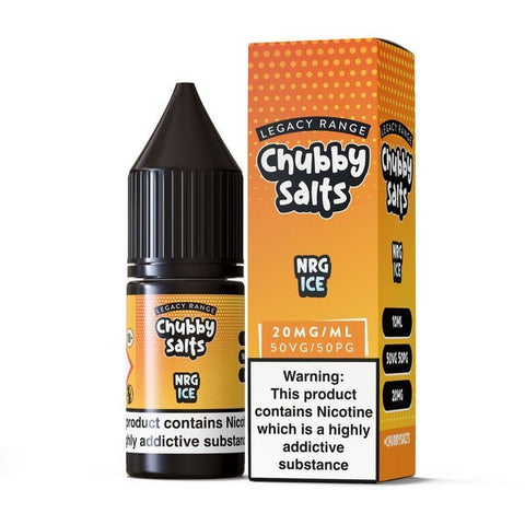 Buy cheapest online Chubby Salts Nic Salts-10ml- E-Liquid- Box of 10 NRG Ice at lowest price in uk