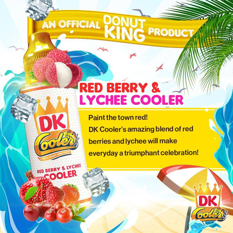 Buy cheapest online Donut King Cooler 100ML Shortfill Red Berry & Lychee Cooler at lowest price in uk