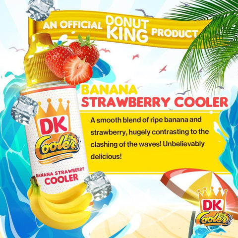 Buy cheapest online Donut King Cooler 100ML Shortfill Banana Strawberry Cooler at lowest price in uk