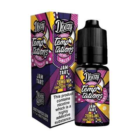 Buy cheapest online Doozy Temptation Nic Salt 10ml E-Liquids Box of 10 Jam Tart 10mg at lowest price in uk