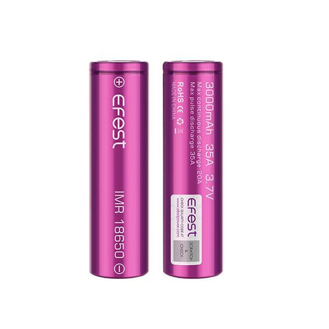 Buy cheapest online Efeast IMR 18650 3000mAh 35A Batteries- Pack of 2 at lowest price in uk