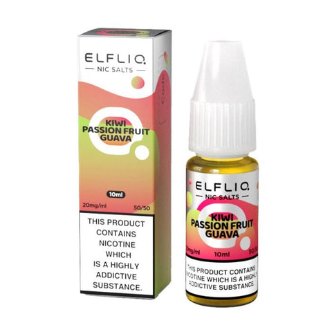 Buy cheapest online Elf Bar Elfliq 10ml Nic Salt (BOX OF 10) Kiwi Passion Fruit Guava 20mg at lowest price in uk