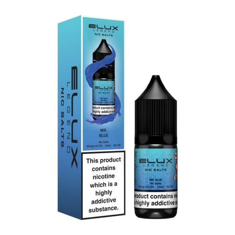 Buy cheapest online Elux Legend Nic Salts - 10ml E-liquids - (BOX OF 10) 10mg Mr Blue at lowest price in uk