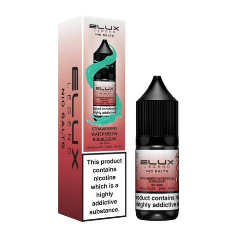 Buy cheapest online Elux Legend Nic Salts - 10ml E-liquids - (BOX OF 10) 10mg Strawberry Watermelon Bubblegum at lowest price in uk