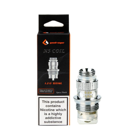 Buy cheapest online Geek Vape - Ns - 1.2 ohm - Coils - 5pack at lowest price in uk
