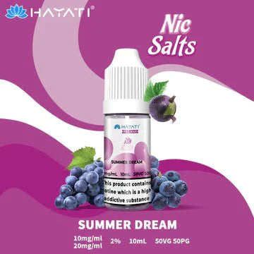 Buy cheapest online Hayati Pro Max 10ml Nic Salt E-Liquid - Pack Of 10 Summer Dream 10MG at lowest price in uk
