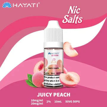 Buy cheapest online Hayati Pro Max 10ml Nic Salt E-Liquid - Pack Of 10 Juicy Peach 20MG at lowest price in uk