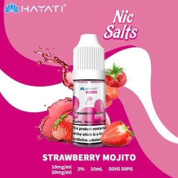 Buy cheapest online Hayati Pro Max 10ml Nic Salt E-Liquid - Pack Of 10 Strawberry Mojito 10MG at lowest price in uk