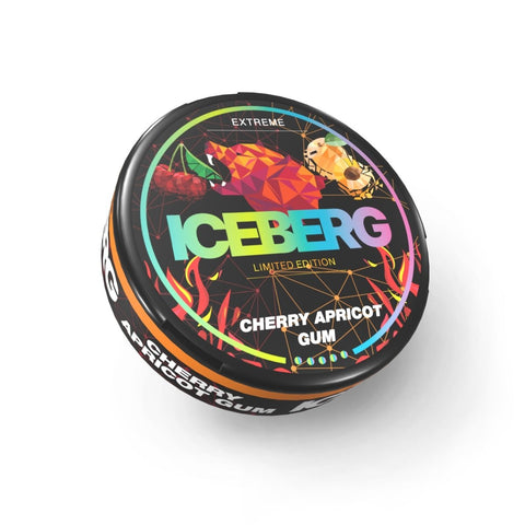 Buy cheapest online Iceberg Snus 16gr 150mg Pouches Cherry Apricot Gum at lowest price in uk