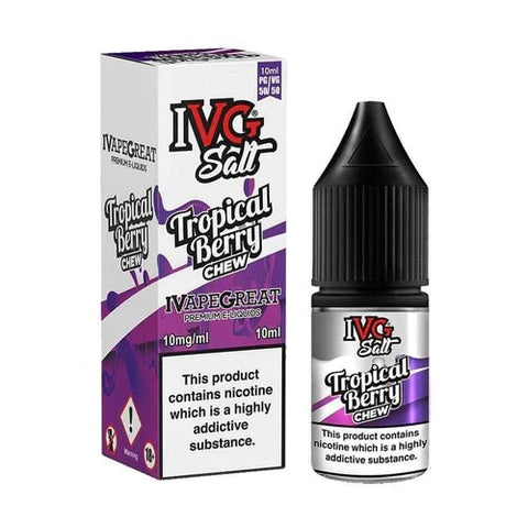Buy cheapest online IVG 10ml Nic Salt E-Liquid - Pack Of 10 Tropical berry 20MG at lowest price in uk