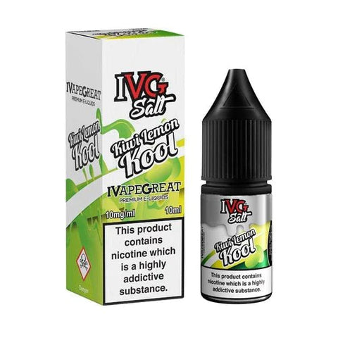 Buy cheapest online IVG 10ml Nic Salt E-Liquid - Pack Of 10 Kiwi Lemon Kool 20MG at lowest price in uk