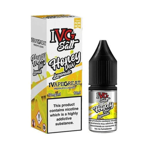 Buy cheapest online IVG 10ml Nic Salt E-Liquid - Pack Of 10 Honeydew Lemonade 20MG at lowest price in uk