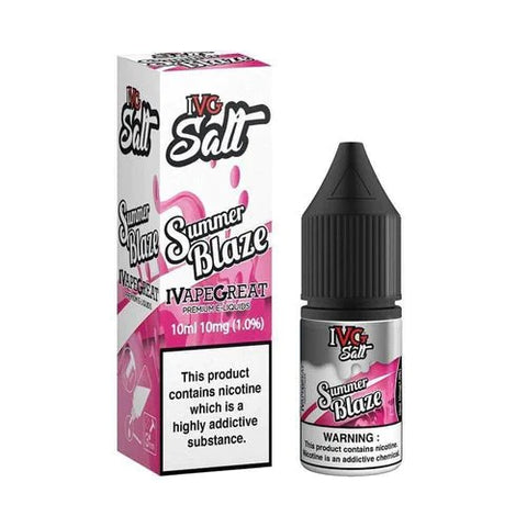 Buy cheapest online IVG 10ml Nic Salt E-Liquid - Pack Of 10 Summer Blaze 20MG at lowest price in uk