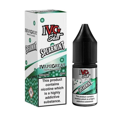 Buy cheapest online IVG 10ml Nic Salt E-Liquid - Pack Of 10 Spearmint 10MG at lowest price in uk