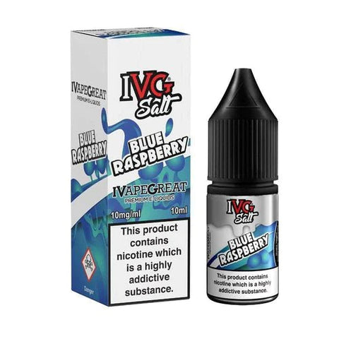 Buy cheapest online IVG 10ml Nic Salt E-Liquid - Pack Of 10 Blue Raspberry 20MG at lowest price in uk