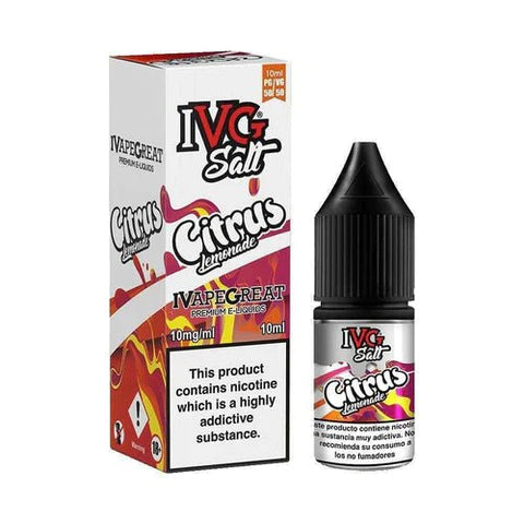 Buy cheapest online IVG 10ml Nic Salt E-Liquid - Pack Of 10 Citrus Lemonade 20MG at lowest price in uk