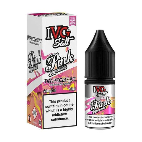 Buy cheapest online IVG 10ml Nic Salt E-Liquid - Pack Of 10 Pink Lemonade 20MG at lowest price in uk