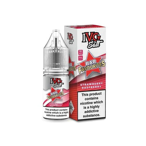 Buy cheapest online IVG Salts 10ml IVG Bar Favourites - Pack Of 10 Strawberry Raspberry 10MG at lowest price in uk