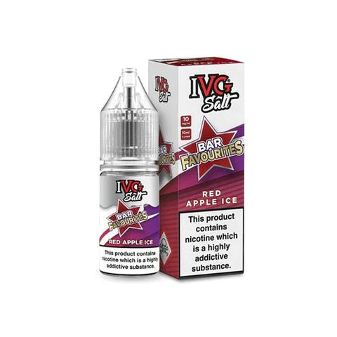 Buy cheapest online IVG Salts 10ml IVG Bar Favourites - Pack Of 10 Red Apple Ice 10MG at lowest price in uk