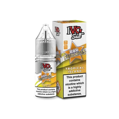 Buy cheapest online IVG Salts 10ml IVG Bar Favourites - Pack Of 10 Tropical Island 20MG at lowest price in uk