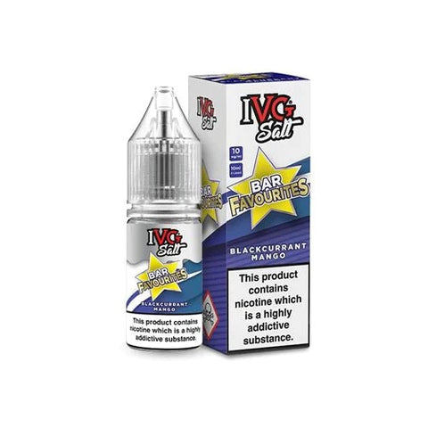 Buy cheapest online IVG Salts 10ml IVG Bar Favourites - Pack Of 10 Blackcurrant Mango 10MG at lowest price in uk
