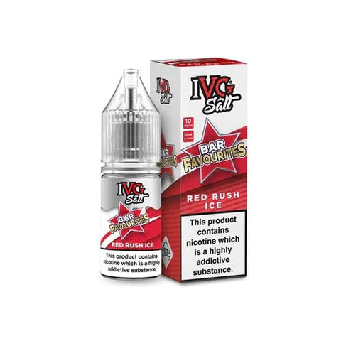 Buy cheapest online IVG Salts 10ml IVG Bar Favourites - Pack Of 10 Red Rush Ice 20MG at lowest price in uk