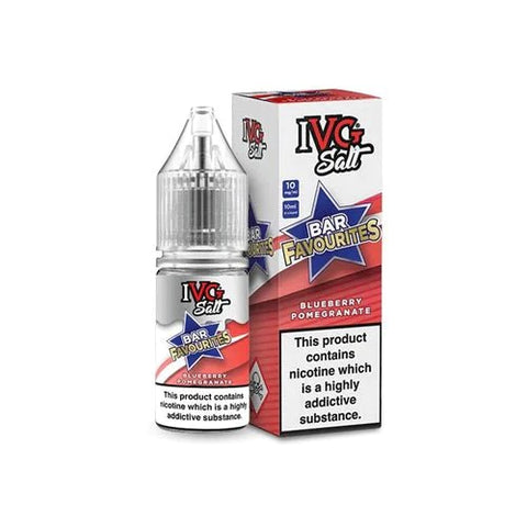 Buy cheapest online IVG Salts 10ml IVG Bar Favourites - Pack Of 10 Blueberry Pomegranate 10MG at lowest price in uk