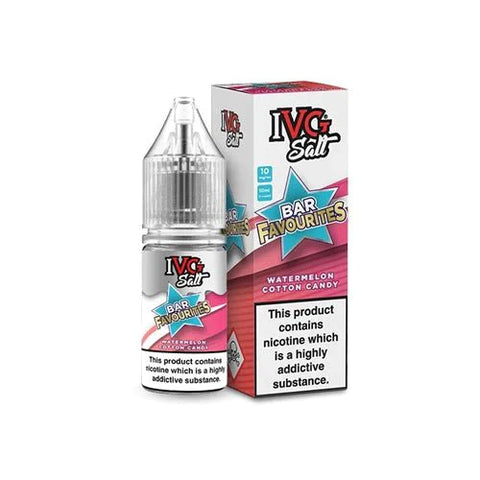Buy cheapest online IVG Salts 10ml IVG Bar Favourites - Pack Of 10 Watermelon Cotton Candy 20MG at lowest price in uk