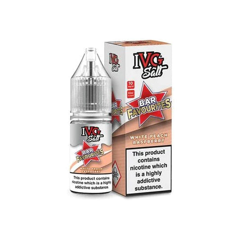 Buy cheapest online IVG Salts 10ml IVG Bar Favourites - Pack Of 10 Watermelon Peach Raspberry 20MG at lowest price in uk