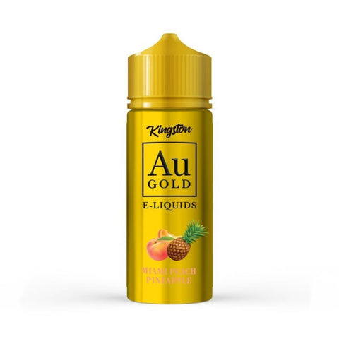Buy cheapest online Kingston AU Gold 100ml E-liquid Shortfill Miami Peach Pineapple at lowest price in uk