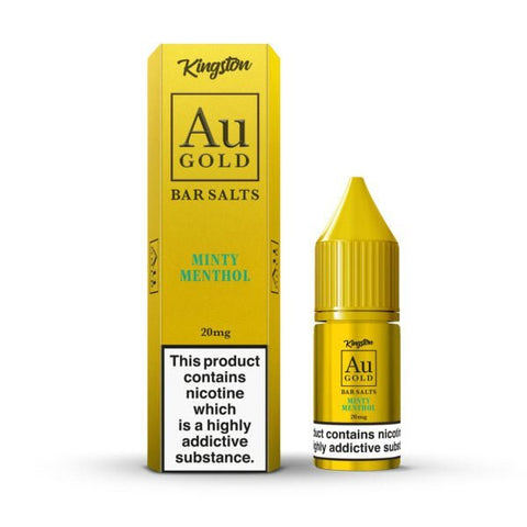 Buy cheapest online Kingston Au Gold Bar Salts 10ml E-liquids - Box of 10 Minty Menthol at lowest price in uk