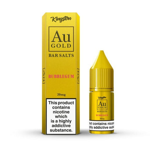 Buy cheapest online Kingston Au Gold Bar Salts 10ml E-liquids - Box of 10 Bubblgum at lowest price in uk