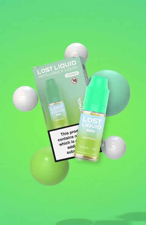 Buy cheapest online Lost Liquid Nic Salt 10ml E-liquid - Box of 10 Menthol 10mg at lowest price in uk