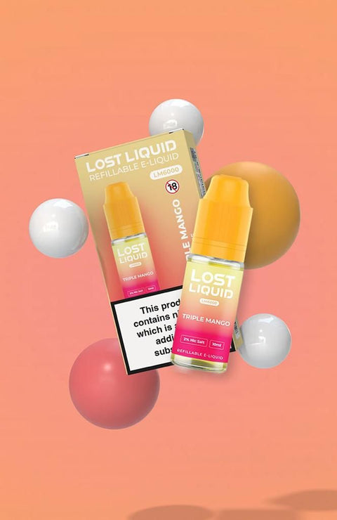 Buy cheapest online Lost Liquid Nic Salt 10ml E-liquid - Box of 10 Triple Mango 10mg at lowest price in uk