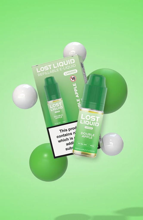 Buy cheapest online Lost Liquid Nic Salt 10ml E-liquid - Box of 10 Double Apple 10mg at lowest price in uk