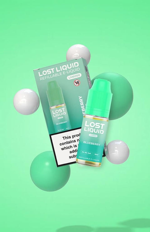 Buy cheapest online Lost Liquid Nic Salt 10ml E-liquid - Box of 10 Blueberry 10mg at lowest price in uk