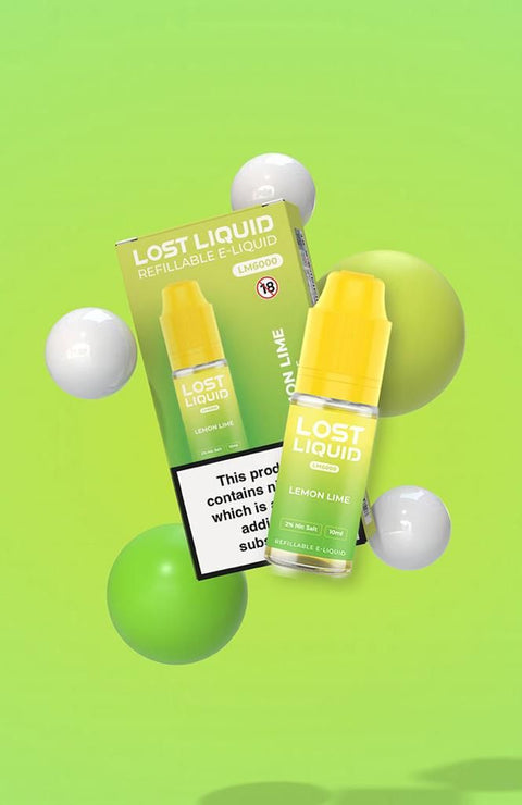 Buy cheapest online Lost Liquid Nic Salt 10ml E-liquid - Box of 10 Lemon Lime 10mg at lowest price in uk