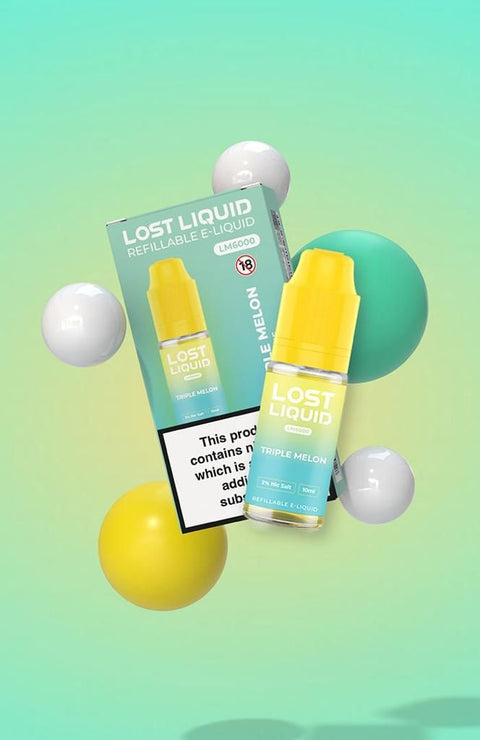 Buy cheapest online Lost Liquid Nic Salt 10ml E-liquid - Box of 10 Triple Melon 10mg at lowest price in uk