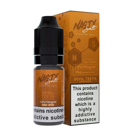 Buy cheapest online Nasty Juice 10ml Nic Salt E-Liquid - Pack Of 10 Devil Teeth 10MG at lowest price in uk