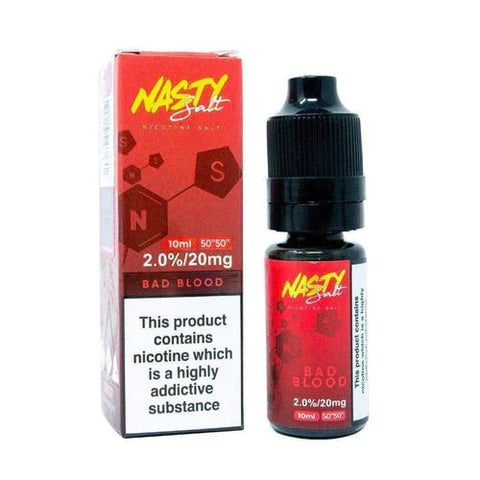 Buy cheapest online Nasty Juice 10ml Nic Salt E-Liquid - Pack Of 10 Bad Blood 10MG at lowest price in uk