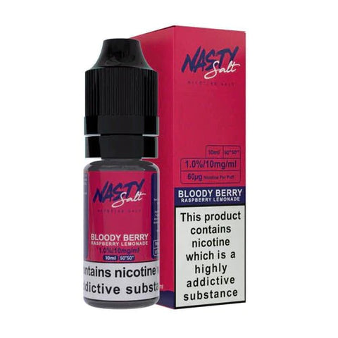 Buy cheapest online Nasty Juice 10ml Nic Salt E-Liquid - Pack Of 10 Bloody Berry 10MG at lowest price in uk